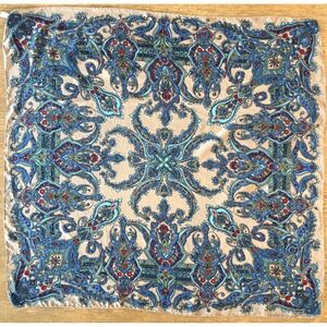 Lillian Vernon‎ Hand Rolled/Hand Printed Silk Scarf-Paisley Design-100% Silk-30"